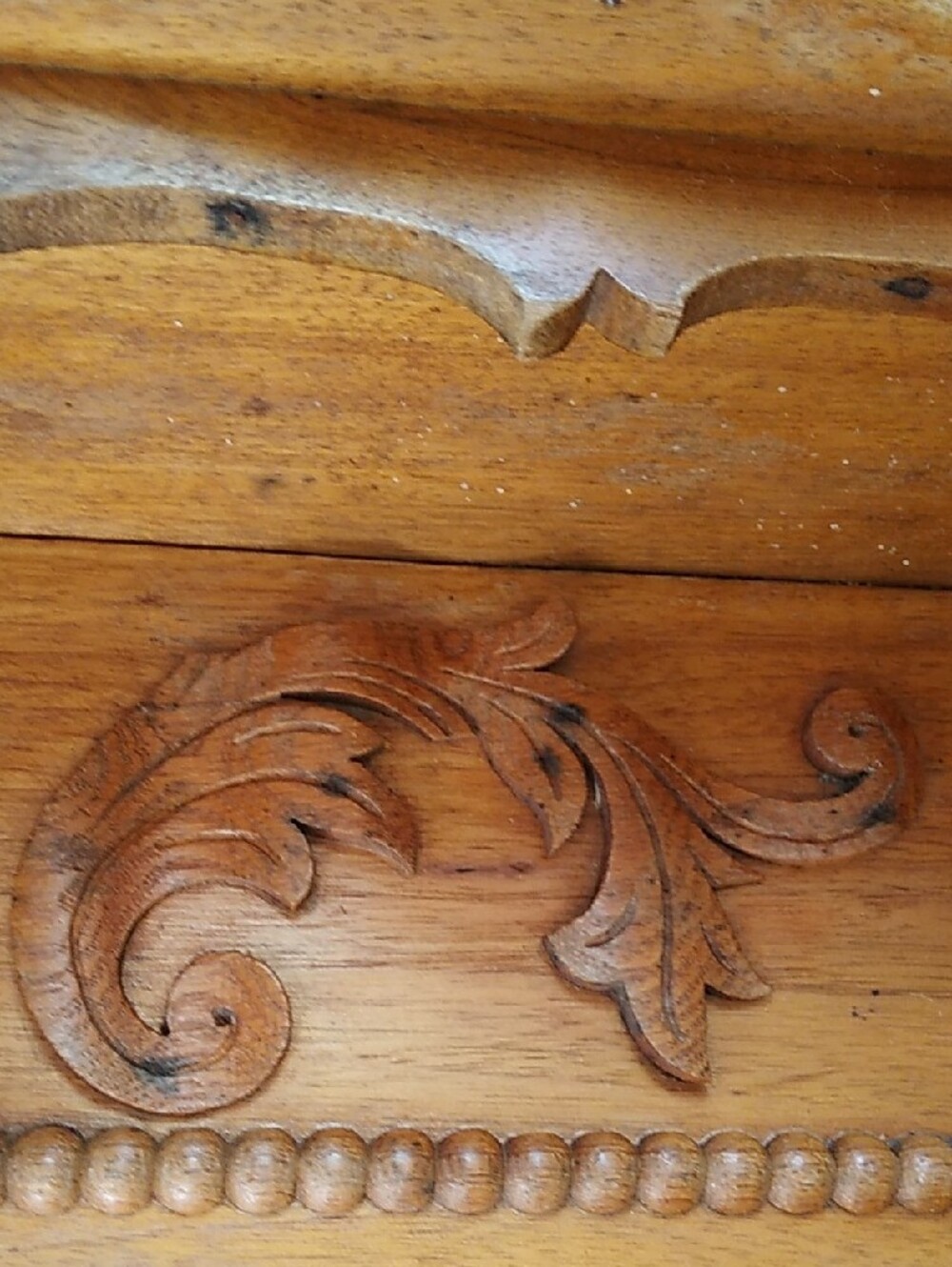 Decorative Carved Wood Wall Shelf - Natural Brown - Picture 15 of 16